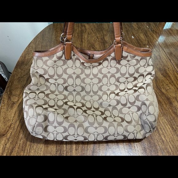 Coach Brown Signature Snake Bag - Picture 2 of 5